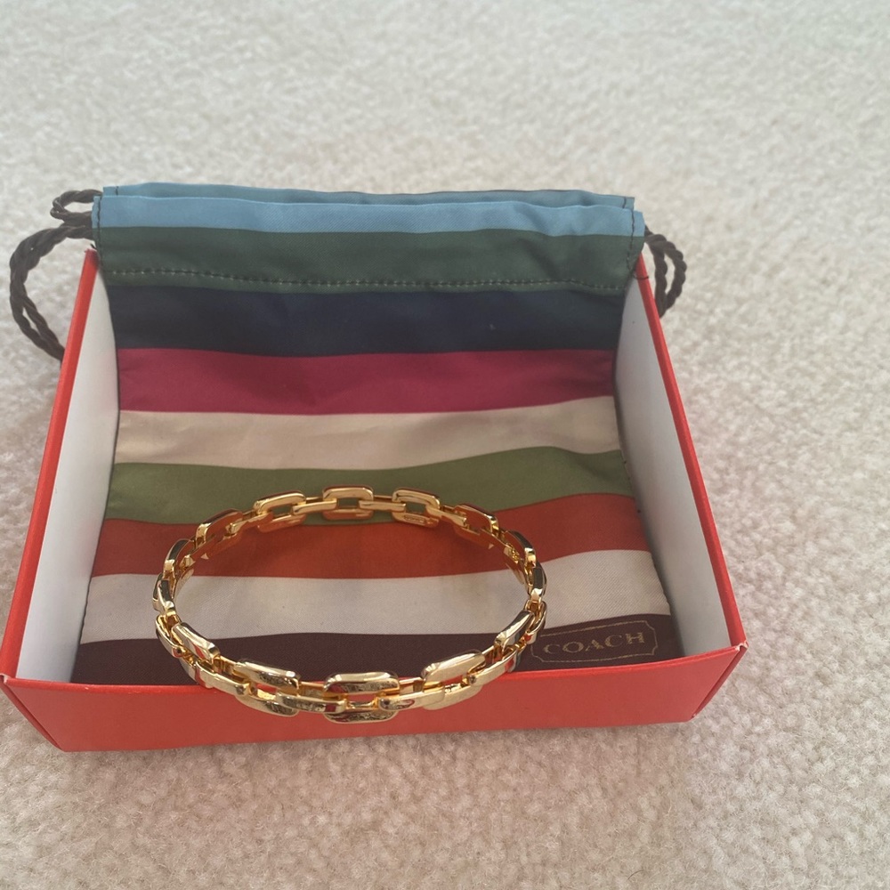 Gold Link Bangle - image 1